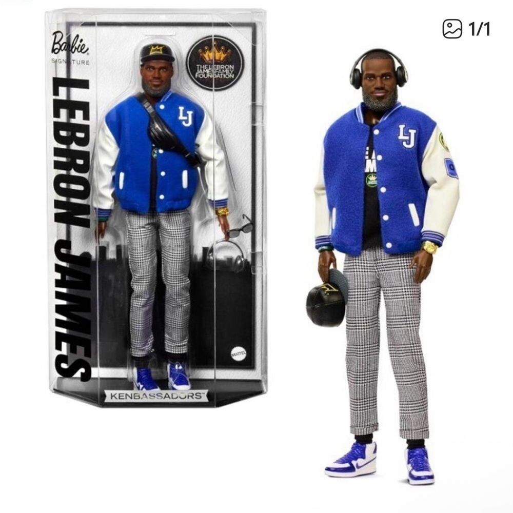 Barbie LeBron James Doll with Blue Jacket